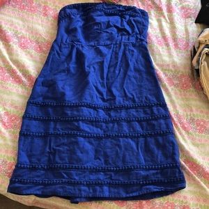 Old Navy Blue Strapless Dress